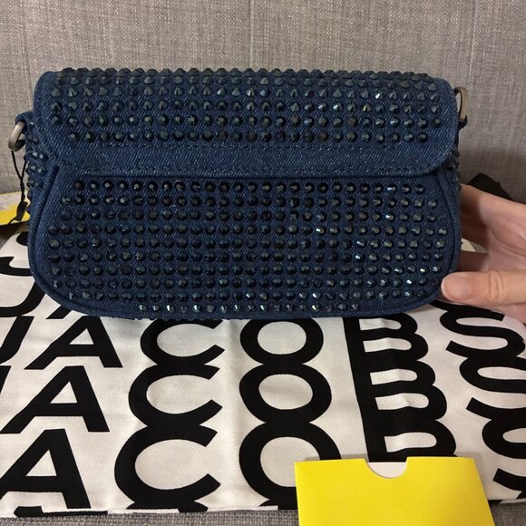 Marc Jacobs The Crystal Denim Clover Shoulder Bag *NWT* - Picture 5 of 5